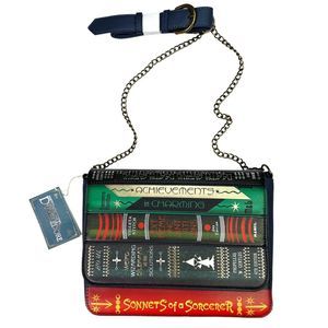 LoungeFly Fantastic Beasts Magical Books Chain Strap Crossbody Bag